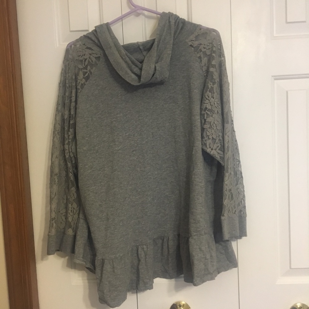 Torrid grey hooded cardigan - Picture 8 of 8